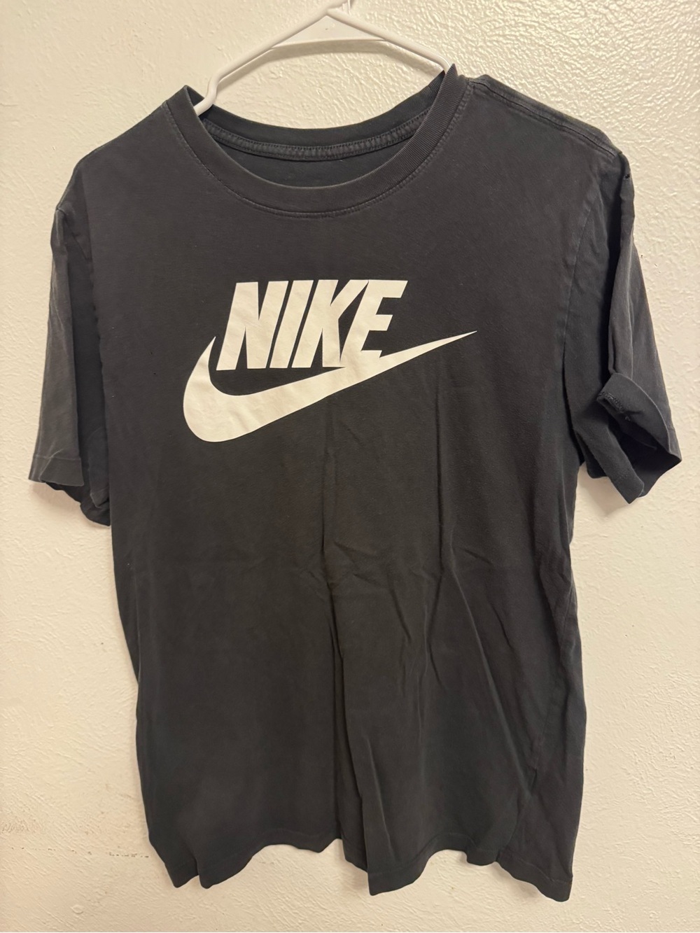 Nike Black Short Sleeve Tee with White Swoosh Logo